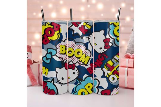 Pink Hello Kitty Christmas 20oz Tumbler