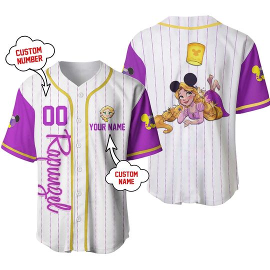 Discover Custom Name Jersey Disney Repunzel Princess Baseball Jersey
