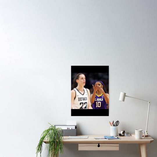 Discover Angel Reese Mimics Caitlin Clark Taunt Poster, Caitlin Clark Baseball Poster