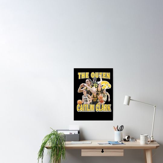 Caitlin Clark The Queen Of Record Poster, Caitlin Clark Baseball Poster