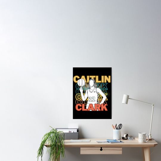 Basketball Caitlin Clark Illustration Poster