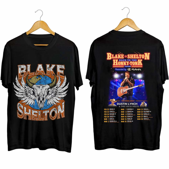 Discover Blake Shelton 2024 Back to the Honky Tonk Tour T-Shirt