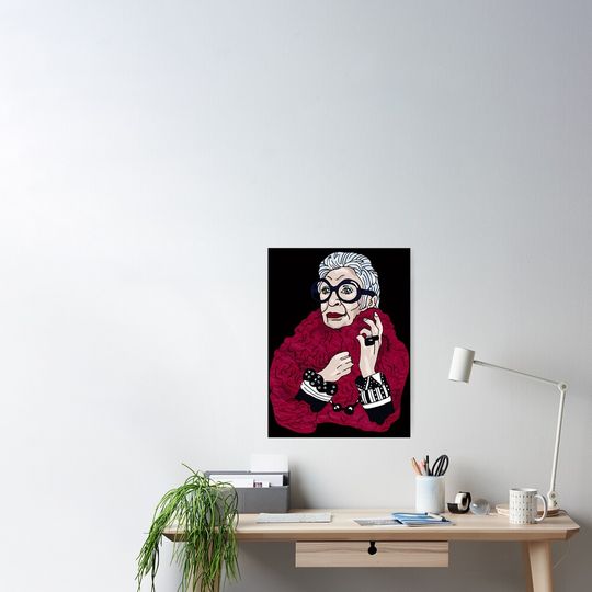 Discover Iris Apfel Art Fashion Poster