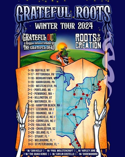Grateful Winter Tour 2024 Roots of Creation Poster, Wall Art Print