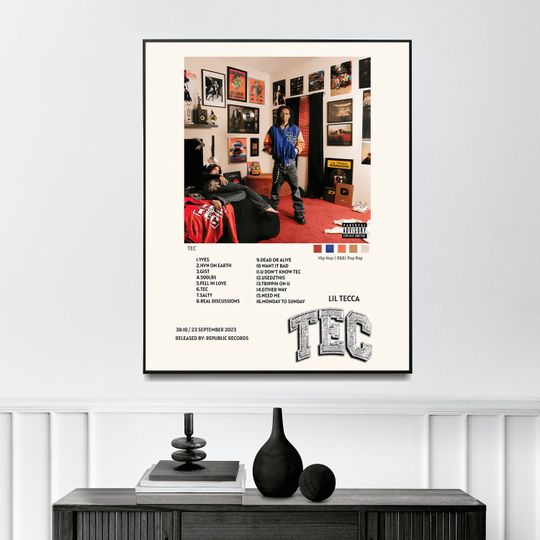 Discover Lil Tecca "Tec" Song Wall Art, Lil Tecca 2024 Tour Poster