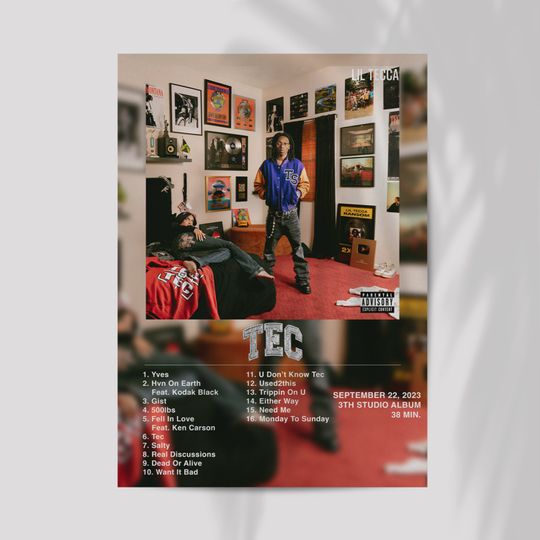 Discover Lil Tecca - Tec Album Poster, Album Cover Poster
