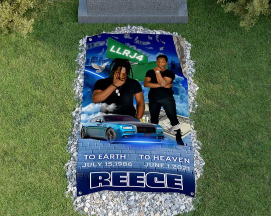 Blue Money Grave Blanket