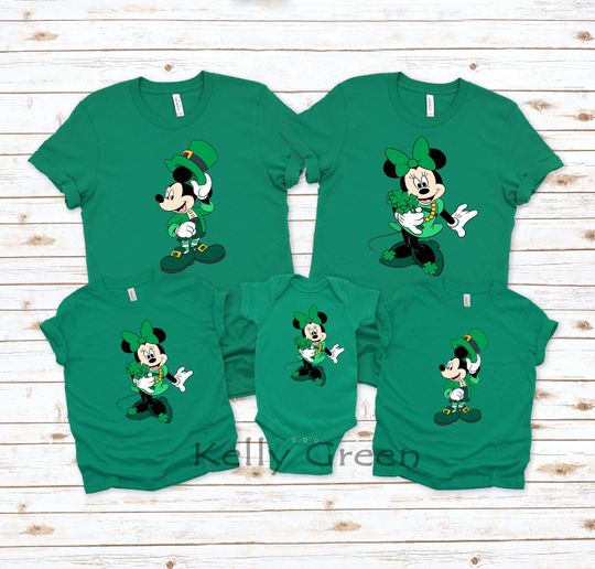 Shamrock Minnie Mouse-Mickey Mouse,St Patricks Disney Shirt,Disney Family St Patricks Shirt,Disney Shamrock Shirt