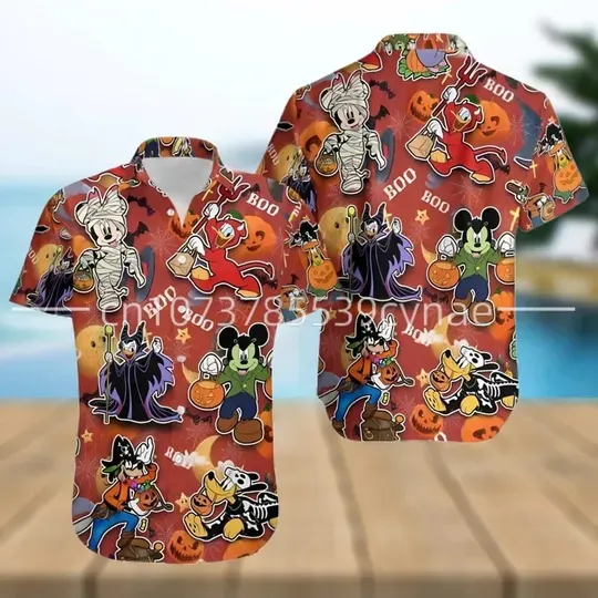 Disney Mickey Anime 3D Printed Hawaiian Shirt