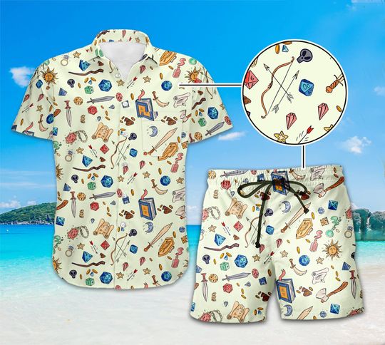 Dungeons And Dragons Hawaiian Shirt | DnD Shirt | Dungeons Dice Summer Hawaii Shirt