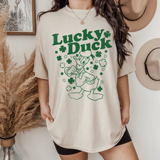 Discover Donald Duck St Patrick's Day Shirt | Donald Lucky Duck Shirt