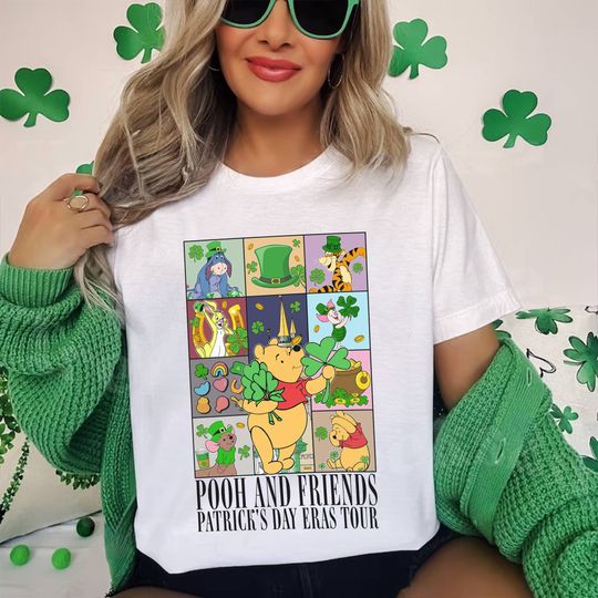 Winnie The Pooh Eras Tour God Says I Am Patrick's Day Shirt