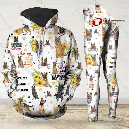 Discover German Shepherd Hoodie And Leggings, German Shepherd Hoodie Leggings Set
