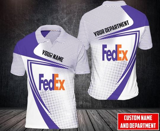 Personalized FedEx Polo Shirt, FedEx Ground 3D Printed Polo Shirt