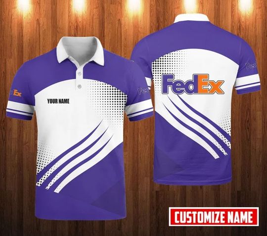 Personalized FedEx Polo Shirt, FedEx Ground 3D Printed Polo Shirt