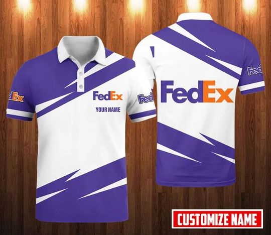 Personalized FedEx Polo Shirt, FedEx Ground 3D Printed Polo Shirt