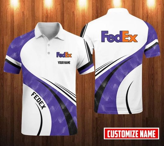 Personalized FedEx Polo Shirt, FedEx Ground 3D Printed Polo Shirt