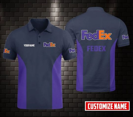 Personalized FedEx Polo Shirt, FedEx Ground 3D Printed Polo Shirt