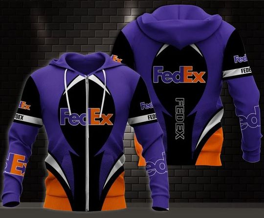FedEx Hoodie, FedEx Ground 3D Printed Zip Hoodie