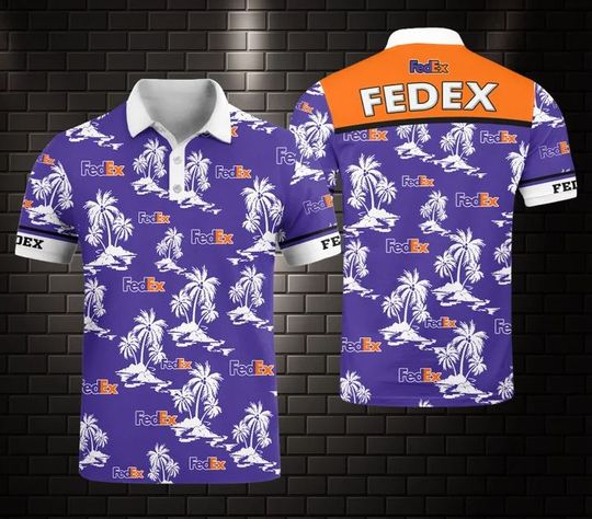 FedEx Polo Shirt, FedEx Ground 3D Printed Polo Shirt