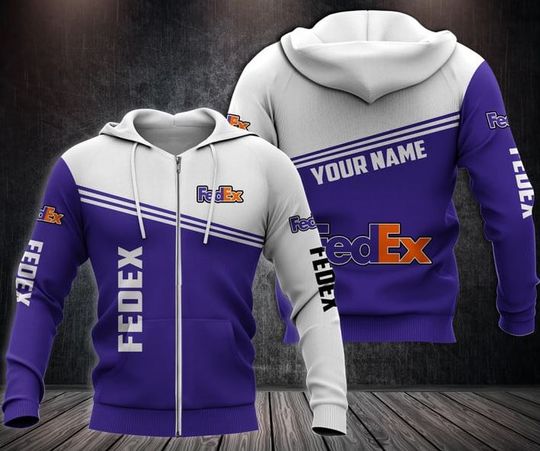 Discover Personalized FedEx Hoodie, FedEx Ground 3D Printed Zip Hoodie