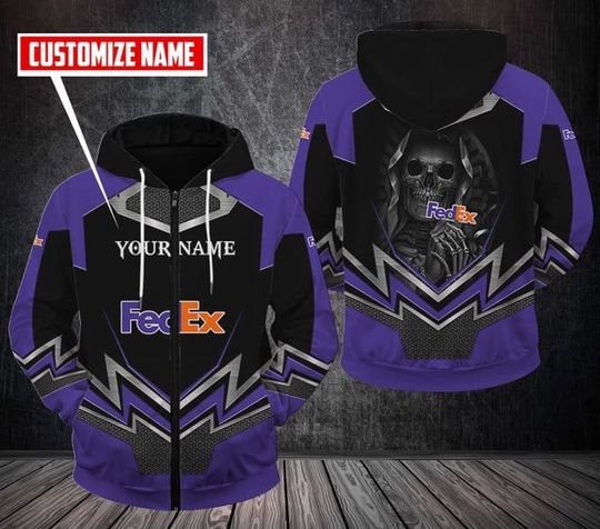 Discover Personalized FedEx Hoodie, FedEx Ground 3D Printed Zip Hoodie