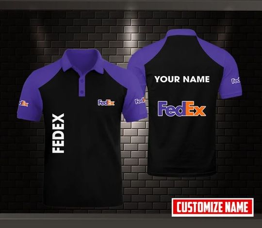 Personalized FedEx Polo Shirt, FedEx Ground 3D Printed Polo Shirt