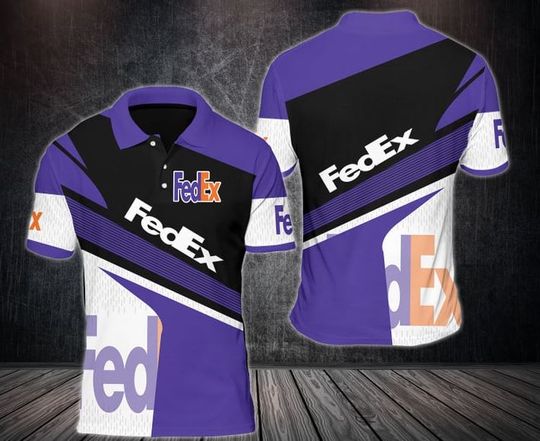 FedEx Polo Shirt, FedEx Ground 3D Printed Polo Shirt
