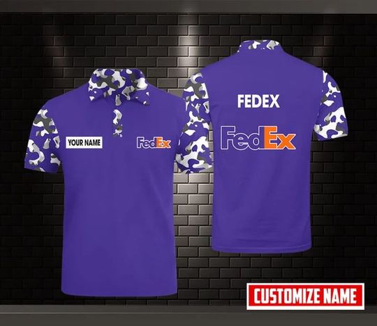 Personalized FedEx Polo Shirt, FedEx Ground 3D Printed Polo Shirt