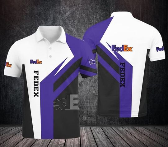 FedEx Polo Shirt, FedEx Ground 3D Printed Polo Shirt