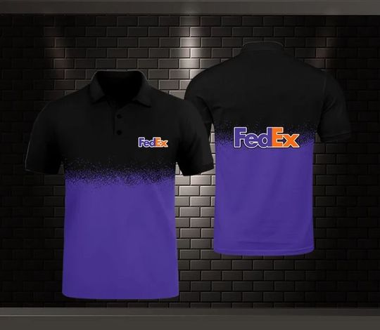 FedEx Polo Shirt, FedEx Ground 3D Printed Polo Shirt
