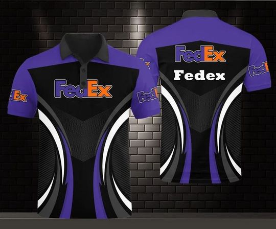 FedEx Polo Shirt, FedEx Ground 3D Printed Polo Shirt
