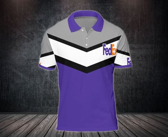 FedEx Polo Shirt, FedEx Ground 3D Printed Polo Shirt