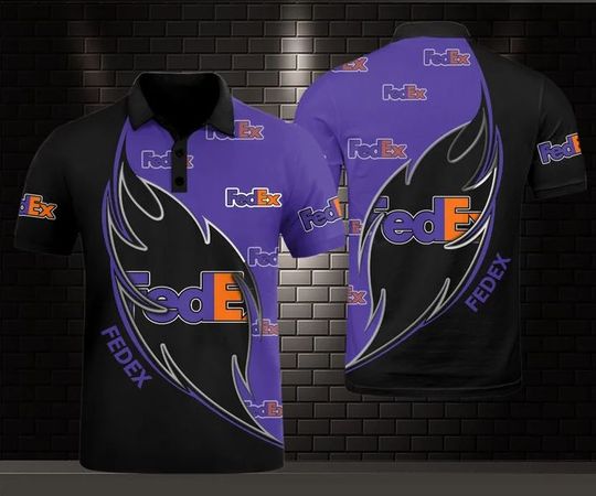 FedEx Polo Shirt, FedEx Ground 3D Printed Polo Shirt