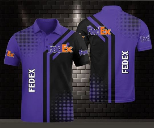 FedEx Polo Shirt, FedEx Ground 3D Printed Polo Shirt