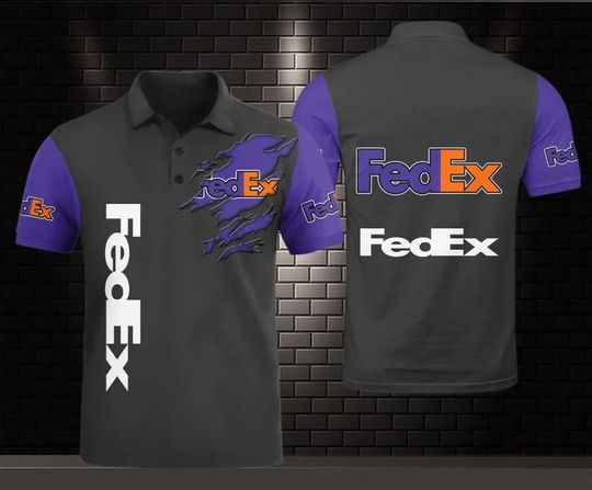 FedEx Polo Shirt, FedEx Ground 3D Printed Polo Shirt