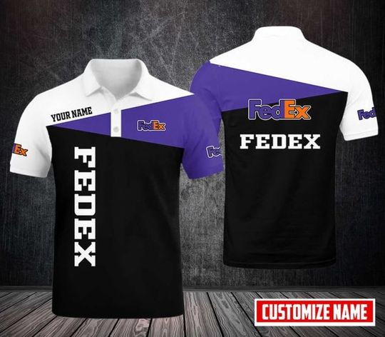 Personalized FedEx Polo Shirt, FedEx Ground 3D Printed Polo Shirt