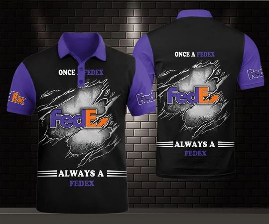 FedEx Polo Shirt, FedEx Ground 3D Printed Polo Shirt
