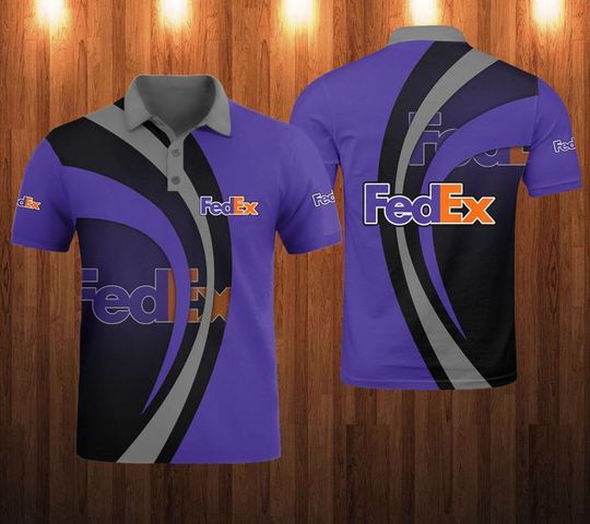 FedEx Polo Shirt, FedEx Ground 3D Printed Polo Shirt