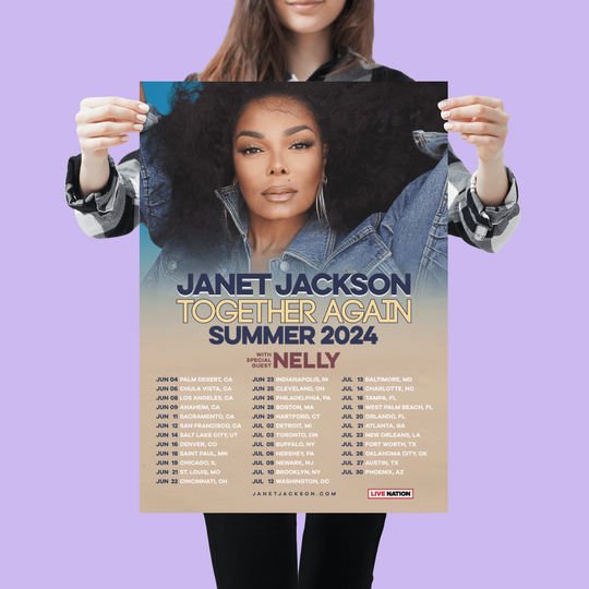 Janet Jackson Together Again Summer 2024 (Janet Jackson, Nelly) Music Poster