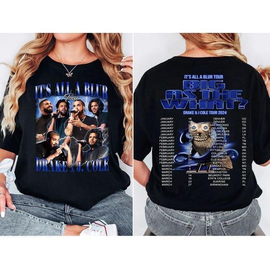 Discover Drake J Cole Big As The What Tour 2024 T-Shirt