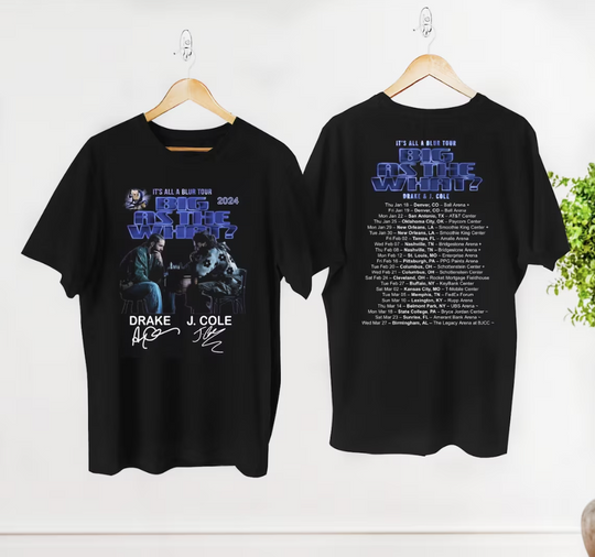 Discover Drake J Cole Big As The What It's All Blur Tour 2024 T-Shirt