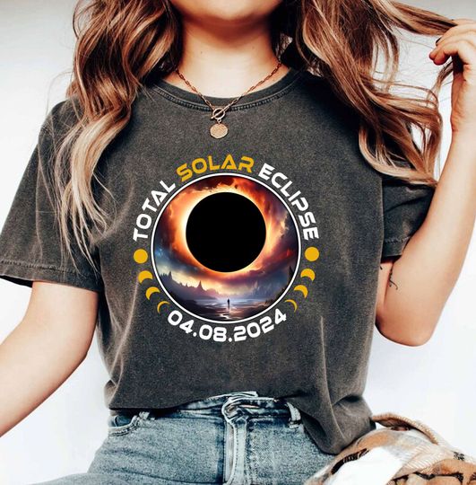 Total Solar Eclipse 2024  Color Shirt, Sun Moon T Shirt