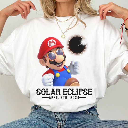 Discover Mario Total Solar Eclipse Shirt, Super Mario Shirt, Totality T Shirt