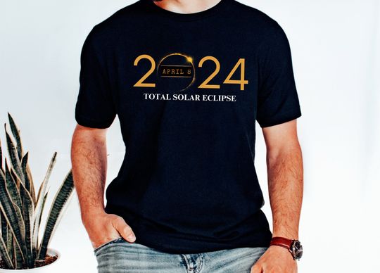 2024 Total Solar Eclipse Tshirt, Unisex Twice In A Lifetime T Shirt