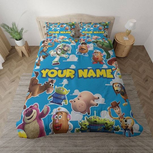 Personalized Toy Story Disney Bedding Set, Cartoon Bedding