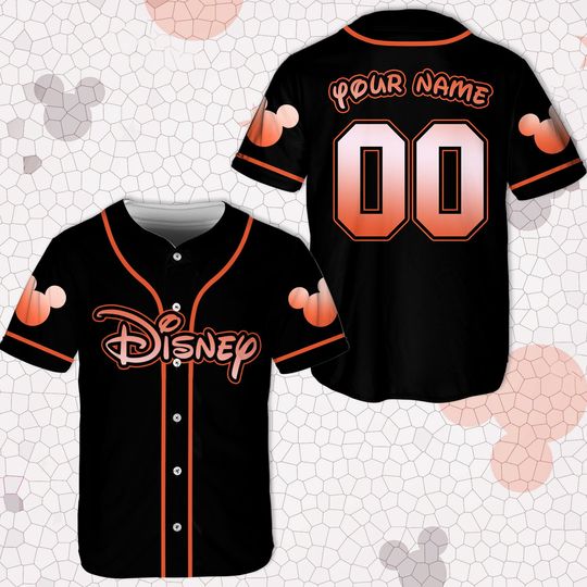 Personalized Disney Baseball Jersey, Custom Name Disney