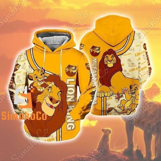 Lion King Hoodie, Simba Hoodie, Lion King Zip Hoodie, Disney Hoodie, Lion King Gift, Simba Zip Hoodie