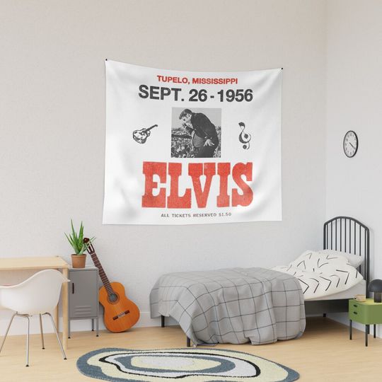 The King Of Rock Elvis Presley Tapestry, Elvis Presley Home Decor