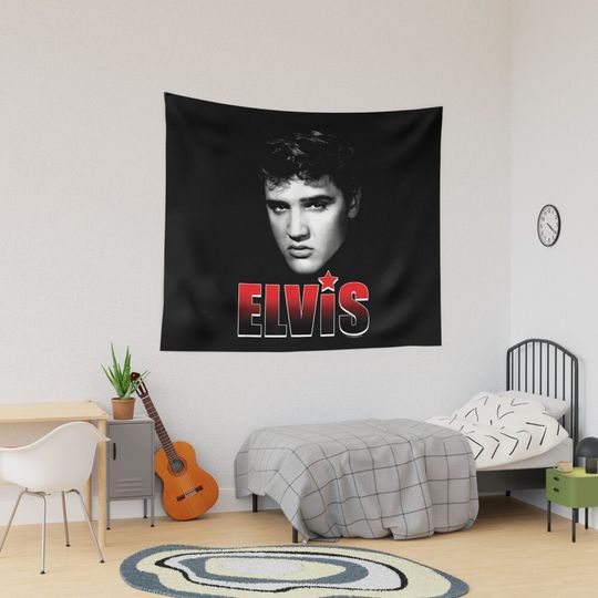 The King Of Rock Elvis Presley Tapestry, Elvis Presley Home Decor